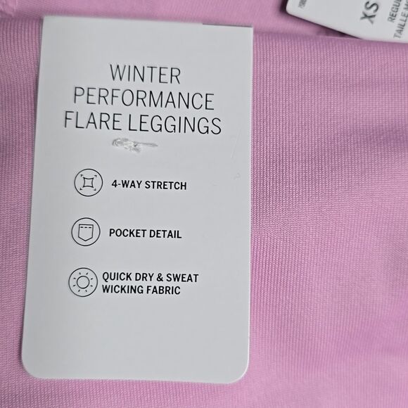 1229 NWT Pink Victoria Secret Winter Flare Leggings Sz XS Pink Poodle - Picture 6 of 7